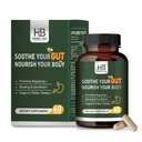Herbal BEE Gut Health - Gas and Bloating Relief, Constipation, Leaky Gut Repair - Gut Cleanse & Restore Digestion - Promote Regularity, Colon Cleanser, 60 cápsulas
