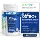 NatureCity True-Osteo+ Bone Support with Ashwagandha – for Strength & Density – Plant-Based Calcium with Organic AlgaeCal, Magnesium, Vitamin D3, K2, Silicon & Stress Support ← 240 Veggie Capsules