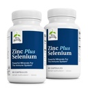 Terry Naturalmente Zinc Plus Selenium - Suplemento de Salud Inmune y Respiratorio - Suplemento Mineral con Chelate Zinc Bisglycinate - Fórmula con Selenio para Soporte de Salud Celular - 60 cápsulas