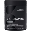 Sports Research® L-Glutamine - Recuperación de entrenamiento, Immune Health & Gut Health Support - 5 G Por Serving - 10.58 Oz