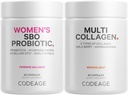 Código Multi Collagen Protein Capsules " Probióticos para Mujer Bundle ¦ Multi Collagen Pills, Collagen Tipos I, II, II, V &amp; X, 90 Contar con prebióticos " Probióticos para Mujeres - Soy " Dairy Free, 60 Condes