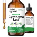 Wild &amp; Organic Gymnema Sylvestre Extract Drops - Suplementos sin azúcar de Gymnema Sylvestre - Tintura basada en Gurmar Powder - gotas líquidas Vegan, sin alcohol - 4 fl oz