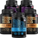 MEDCHOICE Turmeric " Ginger (240ct), Sleep Melatonin (180ct), and Nootropic Brain (60ct) Supplement Bundle - Wellness Trio for Brain, Sleep, " Immune Support - Vegan, Non-GMO, Gluten-Free