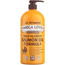 Petsmont Omega Love+ Salvaje Aceite de Salmón de Alaska para Perros Fórmula 32 oz - Pez Omega Bomba Líquida Cats Apoyo Función Conjunta Inmune Corazón Salud Alimento Alimento Pets Natural EPA DHA Fatty Acids