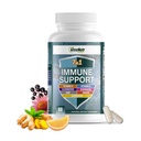 GreeNatr Immune Support Suplemento con Vitamina C, D3, Zinc 50mg, Quercetina, Echinacea Purpurea, Sambucus Elderberry y Ginger para la Defensa del Inmuno Completo - 60 cápsulas (1 botella)