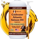 Natural Dog Company Coldwater Atlantic Salmon Oil for Dogs (16oz) - Senior Dog Fish Oil Supplement with Omega 3, Easy to Digest for Senior Dog Fish Oil, Liquid Dog Fish Oil Joint Support Suplemento