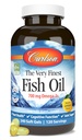 Carlson - The Very Finest Fish Oil, 700 mg Omega-3, Norwegian Fish Oil Supplement, Wild Caught Omega-3 Fish Oil, Sustentablemente Fuented Fish Oil Capsules, Omega 3 Suplemento, Lemon, 240 Softgels