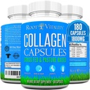 Peptides de colágeno de Vitality Root Capsules - Grass-Fed, Pasture-Raised Hydrolyzed Protein Suplemento para la piel, el pelo, " Nails - Non-GMO, Zero Sugar Daily Pills for Men " Women (180 cápsulas)