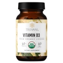 Truvani Vitamina Orgánica D3 - Fundada en plantas, USDA Orgánica, Libre de gluten, No GMO, Vegan D3 Suplemento - Soportes Hueso, Inmune &amp; Cerebro Salud - 30 Tabletas