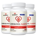 Ubiquinol CoQ10-600mg-Softgel, Active Coq10 Ubiquinol Suplemento con Vitamina E &amp; Omega 3, 6, 9, High Absorption-Coenzyme-Q10, Powerful Antioxidant for Energy Production, Tested, 180 Count