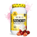 Isothority Whey Protein Isolate, Whipped Cream Strawberry, 2 lb - Ultra Absorbable Cadena Aminoácidos (BCAA) Polvo con 25g Por Serving, Low Carb - Build Muscle &amp; Accelerate Recovery