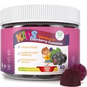 Purificar la vida sin azúcar Gummies de arándanos con vitamina C & Zinc – Suplemento de apoyo diario para niños, Sambucus Antioxidante, Vegan, 60 Ct