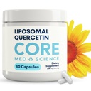 Core Med Science Liposomal Quercetin, 200mg (60 cápsulas) - Quercetin Supplement Supports Vitamin C and Zinc Absorption - Promotes Immune System &amp; Heart Health, Gluten-Free &amp; Dairy-Free
