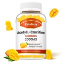 Acetyl L-Carnitine Gummies, L-Carnitine Supplement for Women &amp; Men, Nutrition Supplement for Boost Energy, Immunity & Brain Health, Vegan, Non-GMO, Mango Flavor, 60 Count