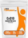 BulkSupplements.com Coenzyme Q10 Powder - Coenzyme Q10 200mg Suplemento, Suplemento Nutricional - Gluten Free, 200mg por Serving, 50g (1.8 oz) (Pack of 1)
