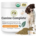 Orgánicas Wholistic Pet Orgánicas Canine Completa - Pólvora Multivitamínica Perro - 1 Lb - Vitaminas y Suplementos diarios para alimentos caseros - Sistema de inmune, Esquía, Carne &amp; Salud general - Pequeña y Gran Gancho