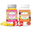 Lunakai Collagen y vitamina E Gummies Bundle - Suplementos antienvejecimiento no transgénico para mujeres - Gummy natural con vitamina C &amp; 250 mg Natural VIT E