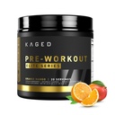Kaged Pre Workout Powder Pre-Workout Elite for Men &amp; Women, High Stimulant for Energy, Focus, Pumps, L-Citrulline, Beta Alanine, Creatine &amp; 388mg of Organic Caffeine, Orange Mango