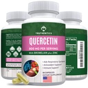 TRUTHENTICS Quercetin with Bromelain and Zinc 1050mg - Premium Zinc Quercetin Supplements for Immune, Respiratory &amp; Seasonal Support - Non-GMO, Gluten Free - 60 Veggie Capsules