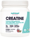 Nutricost Creatine Monohydrate Powder for Women, Micronized, Strawberry Lemonade, 100 Servings - Vegetariano, Non-GMO, Gluten Free