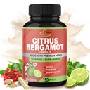 Cadane Citrus Bergamot Suplemento cápsulas con Berberine, Olive, Guggul, Ajo, Pine Bark, Black Pepper - 150 cápsulas para 5 meses de suministro