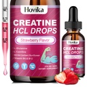 Creatine HCL Liquid Drops for Men &amp; Women, Creatine Hydrochloride with L-Carnitine, L-Glutamine, BCAA, Vitamin B12 &amp; B6 for Muscle Growth, Promote Energy & Recovery-Vegan, Strawberry Flavor, 2 Fl Oz