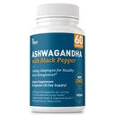 Dr. Tobias Ashwagandha Capsules, 1300mg Orgánica Ashwagandha Root Extract Por Serving with Black Pepper, Calming Adaptogen, Energy & Focus Supplement, 60 Vegetarian Capsules