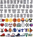Cartas Números y Decoraciones Deportivas Charms, Baloncesto Béisbol Hockey Softball Futbol Regalo para Niños Adolescentes y Adultos Niños
