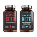 Vitamin Bounty Tune Tu Keto y Quema en Keto Bundle - Keto Multivitamin, Calorie Burning for Women and Men, Premium Raspberry Ketones, Energy Support - Bundle 60 Capsule Cada