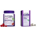 Bundle of Natrol Time Release Melatonin 10 mg 100 Tablets, Dietary Supplement for Restful Sleep, " Natrol Time Release Melatoning 3mg Gummies, 35 Strawberry-Flavored Melatonin Gummies, 35 Day Supply
