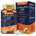 Totaria Alpha Lipoic Acid 1000mg - ALA Suplemento Antioxidante para Neuropatía Soporte Nerve Health, Liver Detox, Antioxidante, Metabolismo y Energía Celular, Anti-Aging - Non-GMO, Gluten Free, Vegan Safe