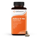 LifeSeasons Relieve-R PM - Eases Nighttime Aches & Discomfort - Relaxes Muscles - Calms The Nervous System - Supports Natural Sleep Cycles " Non Habit Forming - 46 Capsules