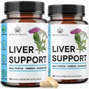Liver Cleanse & Repair Formula - Herbal Liver Support Suplemento con Milk Thistle Dandelion Root Turmeric, Artichoke Extract for Liver Health - 120 Count