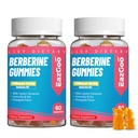 2 Pack Berberine Gummies -1200mg Berberine Suplemento con Ceylon Canela para Metabolismo y Apoyo Energético, Vegan Gelatin-Free-120 Conde