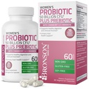 Probiótico de mujeres Bronson 50 Billones CFU + Prebiótico con arándano y D-Mannose – Salud Vaginal, Digestión Saludable, Función Inmunitaria y Apoyo a la Tracto Urinaria, No GMO, 60 cápsulas vegetarianas