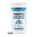 NatureWise Probiotics 60 Billion CFU - 17 Strains + Prebióticos Orgánicos - Immune, Digestivo " Gut Health Support for Women " Hombre - Vegetarian, Gluten-Free, Non-GMO - 60 cápsulas[2-Month Supply]