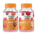 Zinc 25mg Niños + magnesio de calcio &amp; niños Zinc - Gran Cata, Suplemento de vitamina, Gluten Gratis, GMO Gratis, Chewable Gummy