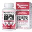 Enzimas digestivas de la CHOICE de Physician - Multi Enzymes, Bromelain, Prebióticos Ecológicos " Probióticos para la salud digestiva " Gut Health - Bloating " Meal Time Discomfort - Dual Action - All Diets - 30 CT