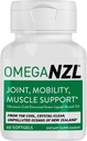 Original Omega-3 Suplemento de Apoyo Conjunto, Mejor Alivio Natural del Musculo, Aceite de Mussel Lipped Verde, 60 Softgels, No Fishy Aftertaste