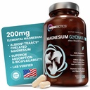 OmniBiotics Magnesium Glycinate Suplemento – con 100% Puro Albion TRAACS Bisglycinate Chelate for Sleep, Muscle, Nerve & Heart Health – 120 Vegan Capsules