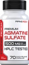 Piping Rock Agmatine Sulfate Capsules  1500mg ← 70 Pills ← Premium Grade Supplement ← Non-GMO, Gluten Free