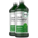 Horbäach Chlorophyll Liquid Drops TEN 100mg ANTE 32 oz (2 x 16 oz Bottles) Silencio Natural Peppermint Flavor ANTE Vegetarian, Non-GMO, Gluten Free Supplement