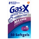 Gas-X Maximum Strength Gas Relief Softgels con Simethicone 250 mg para Bloating Relief - 50 Conde