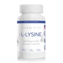 Suplemento L-Lysine con Vitamina B12 + C + Zinc para Lip, Mouth y Oral Tissue Health - Mayor Wellness Support - Non-GMO, Gluten-Free - Made in USA - 60 cápsulas vegetales, 500 mg