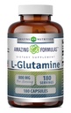 Amazing Formulas L-Glutamine Amino Acid Suplemento TEN 800 Mg Por Serving TENRI 180 Capsules TEN NO-GMO TEN Gluten Free TEN Made in USA
