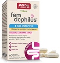 Fórmulas de Jarrow Fem-Dophilus - 1 billón de organismos por servicio - 60 cápsulas de verduras - Probiótico de mujeres - Salud de la tradición urinaria - hasta 60 servidumbres
