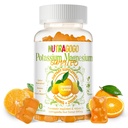 Potasio Magnesio Gummies,Potasio Suplemento w/Ashwagandha,Alta Absorción Magnesio Glycinate,B6,D3, Citrato de Potasio para cáñamo de las piernas,Muscle,Electroyte para adultos Niños,Sin azúcar, 60 Gummies