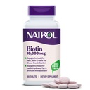 Belleza Natrol Biotina 10.000mcg Vitaminas para la Belleza, 100 Tabletas, 100 Day Supply
