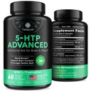 TWINLEAF 5 HTP Supplement for Mood Support - Made in USA - Natural 5-HTP & L-tripptophan Capsules - 5-HTP Booster for Men &amp; Women - Proprietary Formula for Mood and Relaxation - 60 Vegan Capsules