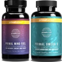 Primal Harvest Mind Fuel &amp; Omega 3 Suplementos para Mujeres y Hombres Fish Oil Capsules y Mente Fuel Brain Booster Pills Bundle